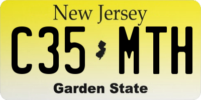 NJ license plate C35MTH