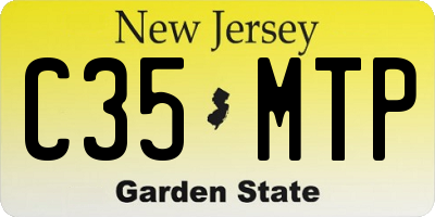 NJ license plate C35MTP