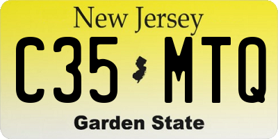NJ license plate C35MTQ