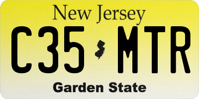 NJ license plate C35MTR