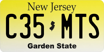 NJ license plate C35MTS