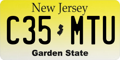 NJ license plate C35MTU
