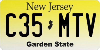 NJ license plate C35MTV