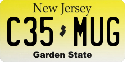 NJ license plate C35MUG