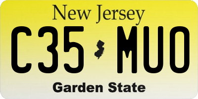 NJ license plate C35MUO