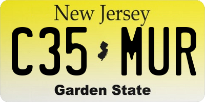 NJ license plate C35MUR