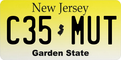 NJ license plate C35MUT