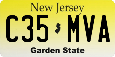 NJ license plate C35MVA