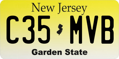 NJ license plate C35MVB