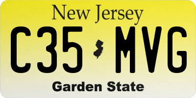 NJ license plate C35MVG