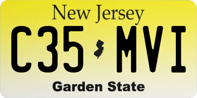 NJ license plate C35MVI