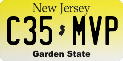 NJ license plate C35MVP