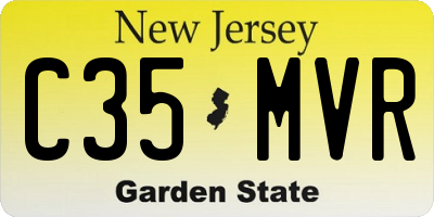 NJ license plate C35MVR
