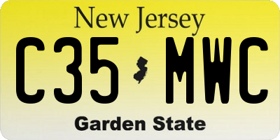 NJ license plate C35MWC