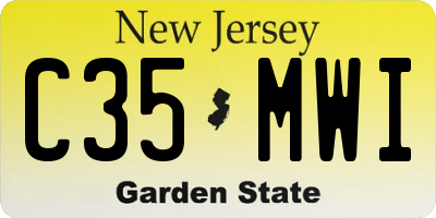 NJ license plate C35MWI
