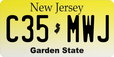 NJ license plate C35MWJ