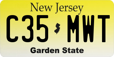 NJ license plate C35MWT