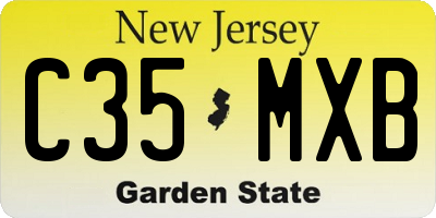 NJ license plate C35MXB