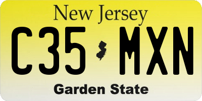 NJ license plate C35MXN