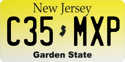 NJ license plate C35MXP