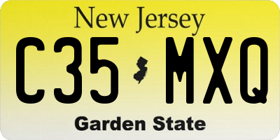 NJ license plate C35MXQ