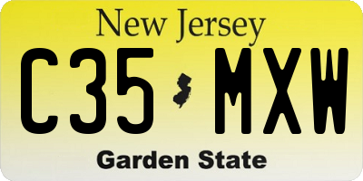 NJ license plate C35MXW