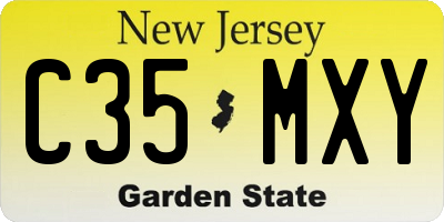 NJ license plate C35MXY
