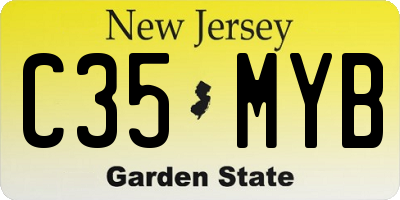 NJ license plate C35MYB