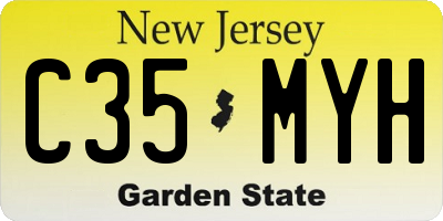 NJ license plate C35MYH