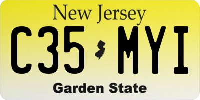 NJ license plate C35MYI