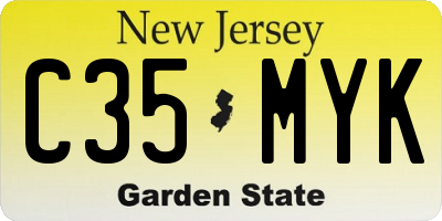 NJ license plate C35MYK
