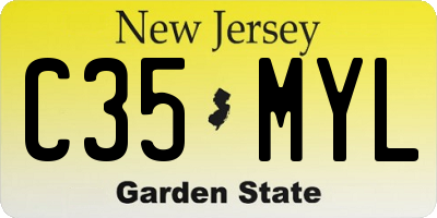 NJ license plate C35MYL