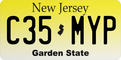 NJ license plate C35MYP