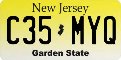 NJ license plate C35MYQ