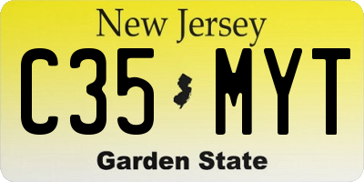 NJ license plate C35MYT
