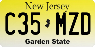 NJ license plate C35MZD