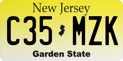 NJ license plate C35MZK