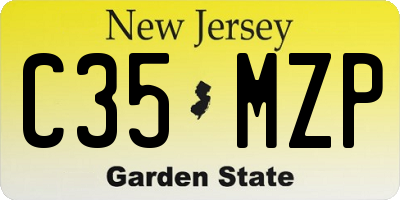 NJ license plate C35MZP