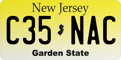 NJ license plate C35NAC