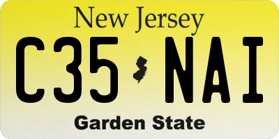 NJ license plate C35NAI