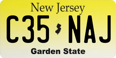 NJ license plate C35NAJ