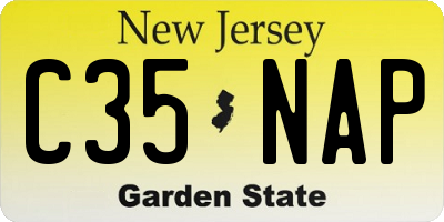 NJ license plate C35NAP