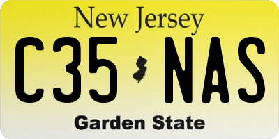 NJ license plate C35NAS
