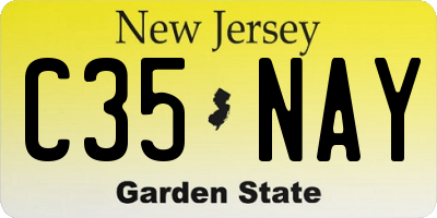 NJ license plate C35NAY