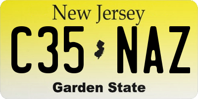 NJ license plate C35NAZ