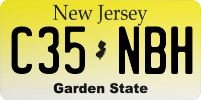 NJ license plate C35NBH