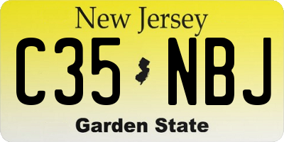 NJ license plate C35NBJ