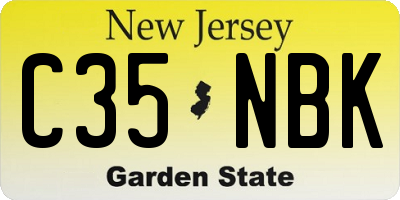 NJ license plate C35NBK