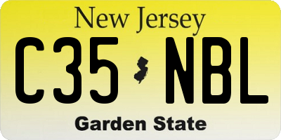 NJ license plate C35NBL