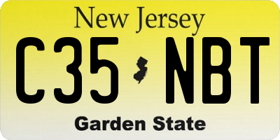 NJ license plate C35NBT